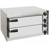 Forno de Pizzas Elétrico Profissional com 2 Câmaras Ø 350 mm (transporte incluído) - Refª 102842