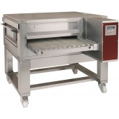 Forno de Tunel Elétrico Industrial Ventilado para Pizzas com Esteira de Largura de 650 mm sobre Base com Rodas, 18500 Watts (transporte incluído) - Refª 102621