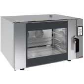 Forno Elétrico de Conveção a Vapor Trifásico Profissional Digital de 4 Níveis GN 1/1 ou 600x400 mm com Sonda de Núcleo e 2 Controles de Velocidades, +270º C, Potência de 6400 Watts (transporte incluído) - Refª 102771