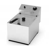 Fritadeira Profissional Elétrica de Bancada Trifásica de 8 Litros com Cesto e Tampa, +195°C, 6000 Watts (transporte incluído) - Refª 102676