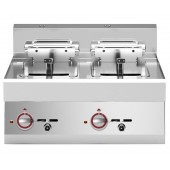 Fritadeira Elétrica Industrial Trifásica com 2 Cubas de 10 +10 Litros, 15000 Watts (transporte incluído) - Refª 100020