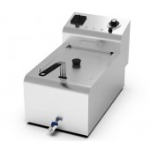 Fritadeira Industrial Elétrica de Bancada Trifásica POTENTE de 10 Litros com Cabeça Removível, Cesto, Tampa e Torneira, +195°C, 9000 Watts (transporte incluído) - Refª 102711