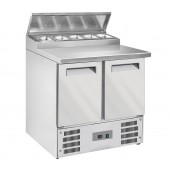 Mesa de Preparação de 2 Portas GN 1/1 com Estrutura Refrigerada (transporte incluído) - Refª 102827