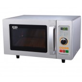 Microondas em Aço Inoxidavél de Controle Mecânico e Digital, 25 Litros, 1000 Watts (transporte incluído) - Refª 102754