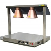 Placa de Aquecimento de Alimentos Profissional com 2 Lâmpadas de Infravermelhos (transporte incluído) - Refª 102938