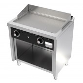 Placa de Grelhar Industrial a Gás com Chapa Fry Top Lisa com Espessura de 15 mm em Armário, 13330 kcal/h, Potência de 15500 Watts (transporte incluído) - Refª 102131