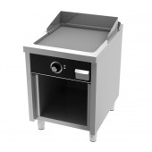 Placa de Grelhar Industrial Elétrica Trifásica com Chapa Fry Top Lisa com Espessura de 15 mm em Armário, Potência de 6600 Watts, +100º +300º C (transporte incluído) - Refª 102152
