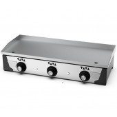 Placa de Grelhar Industrial a Gás Lisa Muito Larga com 3 Zonas Independentes de Grande Espessura, Chapa Fry Top com Potência de 12000 Watts, 10320 kcal/h (transporte incluído) - Refª 102043