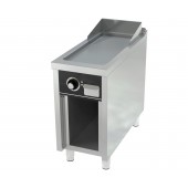 Placa de Grelhar Industrial Elétrica Trifásica com Chapa Fry Top Lisa com Espessura de 20 mm em Armário, Potência de 7500 Watts, +100º +300º C (transporte incluído) - Refª 102745