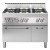 Fogão Industrial a Gás de 6 Queimadores (3x 3,6 kW + 3x 5 kW) com Forno a Gás (5 kW), 26500 kcal/h, 30800 Watts (transporte incluído) - Refª 100005