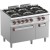 Fogão Industrial a Gás com 6 Queimadores, Forno Elétrico de Convecção e Armário, Potência de 44600 Watts (transporte incluído) - Refª 100062