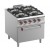 Fogão Industrial a Gás da Linha 900 com 4 Queimadores e Forno Profissional Elétrico GN 2/1, Potência de 42000 Watts (transporte incluído) - Refª 100152