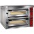 Forno de Pizzas Industrial Elétrico Trifásico de 2 Câmaras para 2x 4 Pizzas Ø 350 mm, Potência de 14400 Watts, +400° C (transporte incluído) - Refª 100955