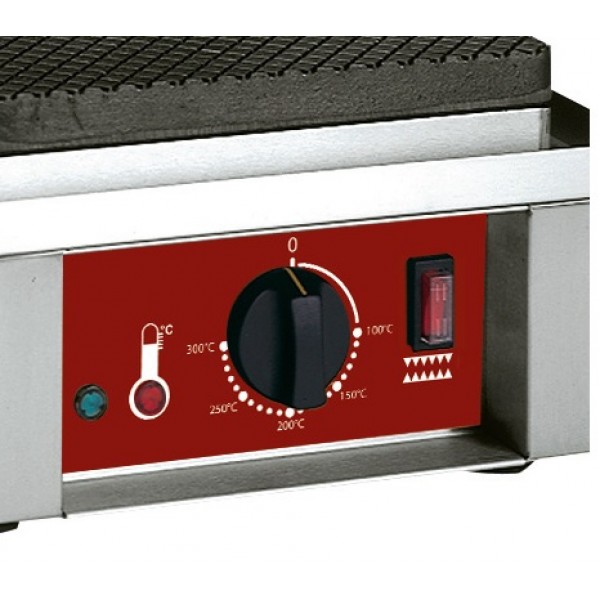 Máquina de Waffles Profissional para Cones de Gelados, Potência de 1600 Watts, 0º +300º C