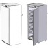 Armário Frigorífico de Refrigeração Industrial Ventilado Branco GN 2/1 + 600x400 mm com Porta de Vidro, 525 Litros, Temperaturas +1º +8º C (transporte incluído) - Refª 102658