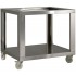 Base de Suporte para 2 Fornos de Pizza Empilhados em Aço com Prateleira Robusta, Dimensões de 1210x860x700 mm LxPxA (transporte incluído) - Refª 100979