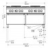 Fogão Industrial a Gás de 8 Queimadores com 2 fornos a Gás GN 2/1, potência de 73000 Watts (transporte incluído) - Refª 101790