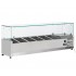 Estrutura Refrigerada Profissional GN 1/4 com Topo em Vidro, 1400 mm, +2º +8º C (transporte incluído) - Refª 102816