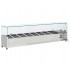 Estrutura Refrigerada Profissional GN 1/4 com Topo em Vidro, 1800 mm, +2º +8º C (transporte incluído) - Refª 102817