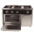 Fogão Industrial a Gás de 3 Queimadores com Forno a Gás GN 1/1 e Armário, 23994 kcal/h, Potência de 27900 Watts (transporte incluído) - Refª 102095