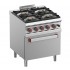 Fogão Industrial a Gás com 4 Queimadores e Forno a Gás Profissional GN 2/1, Potência de 34000 Watts (transporte incluído) - Refª 100059