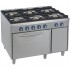 Fogão Industrial a Gás com 6 Queimadores Potentes com Forno Profissional a Gás e Armário com Porta (transporte incluído) - Refª 103012