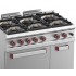 Fogão Industrial a Gás com 6 Queimadores, Forno a Gás Profissional GN 2/1 e Armário, Potência de 48000 Watts (transporte incluído) - Refª 100060