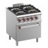 Fogão Industrial a Gás com 4 Queimadores e Forno Elétrico Profissional GN 2/1, Potência de 33300 Watts (transporte incluído) - Refª 100061