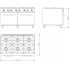 Fogão Industrial a Gás da Linha 900 com 6 Queimadores com 2 Fornos a Gás GN 2/1 (transporte incluído) - Refª 102497