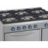 Fogão Industrial a Gás com 6 Queimadores Potentes com Forno Profissional a Gás e Armário com Porta (transporte incluído) - Refª 103012