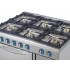 Fogão Industrial a Gás com 6 Queimadores Potentes com Pilotos, Forno Profissional a Gás e Armário com Porta (transporte incluído) - Refª 103013