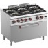 Fogão Industrial a Gás com 6 Queimadores (6x 7kW) e GRANDE Forno a Gás (8 kW) da Linha 700, 43000 kcal/h, Potência 50000 Watts (transporte incluído) - Refª 100063