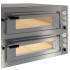 Forno de Pizzas Elétrico Industrial Trifásico de 2 Câmaras com Portas de Vidro para 6+6 pizza Ø 350 mm, 15100 Watts (transporte incluído) - Refª 102863