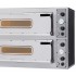 Forno de Pizzas Elétrico Industrial Trifásico de Duas Câmaras com Portas de Vidro, 4x Pizza Ø 350 mm, 10000 Watts (transporte incluído) - Refª 102857
