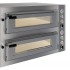 Forno de Pizzas Elétrico Industrial Trifásico de 2 Câmaras com Portas de Vidro para 4+4 pizza Ø 350 mm, 11500 Watts (transporte incluído) - Refª 102861