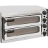 Forno de Pizzas Elétrico Profissional de 2 Câmaras Ø 350 mm com Portas de Vidro (transporte incluído) - Refª 102843