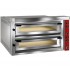 Forno de Pizzas Industrial Elétrico Trifásico de 2 Câmaras Refratárias LARGAS 100% Cobertas para 2x 9 Pizzas Ø 350 mm, Potência de 27400 Watts, +400° C (transporte incluído) - Refª 103025