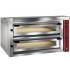 Forno de Pizzas Industrial Elétrico Trifásico de 2 Câmaras Refratárias LARGAS 100% Cobertas para 2x 6 Pizzas Ø 350 mm, Potência de 20400 Watts, +400° C (transporte incluído) - Refª 103024