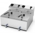 Fritadeira Industrial Elétrica Dupla de Bancada Monofásica POTENTE de 8 +8 Litros com Cabeças Removíveis, Cestos, Tampas e Torneiras, +195°C, 11000 Watts (transporte incluído) - Refª 102701