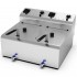 Fritadeira Industrial Elétrica Dupla de Bancada Trifásica POTENTE de 10 +10 Litros com Cabeças Removíveis, Cestos, Tampas e Torneiras, +195°C, 18000 Watts (transporte incluído) - Refª 102712