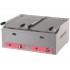 Grelhador Industrial a Gás de Pedra Lávica com 2 Zonas, 6900 kcal/h, Potência de 8000 Watts (transporte incluído) - Refª 100126