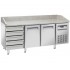Mesa de Preparação de Pizzas Refrigerada com 2 Portas, Gavetas e Bancada em Granito, -2°+8° C (transporte incluído) - Refª 102824