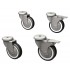 Kit 4 Rodas Ø 100 mm Galvanizadas Pivotantes, 2 com Travões - Refª 102633