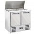 Saladette Industrial Refrigerada Ventilada com Tampa e 2 Portas GN 1/1, Temperaturas +2º +8º e +4º +10º C (transporte incluído) - Refª 100175